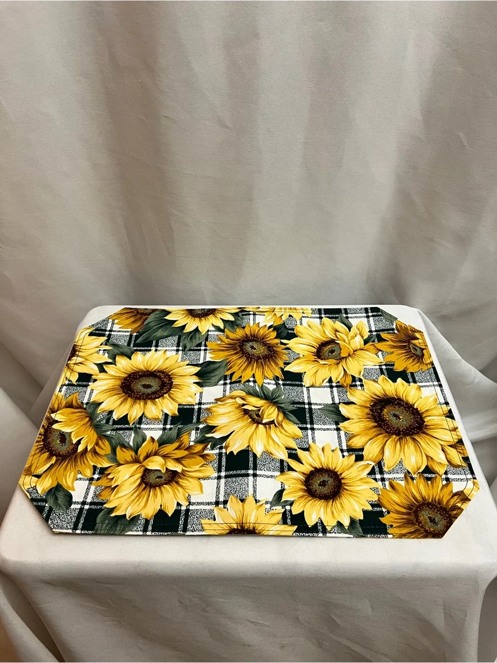 Set Of 3 Handmade Sunflower Placemats Farmhouse Country Kitchen Table Decor
